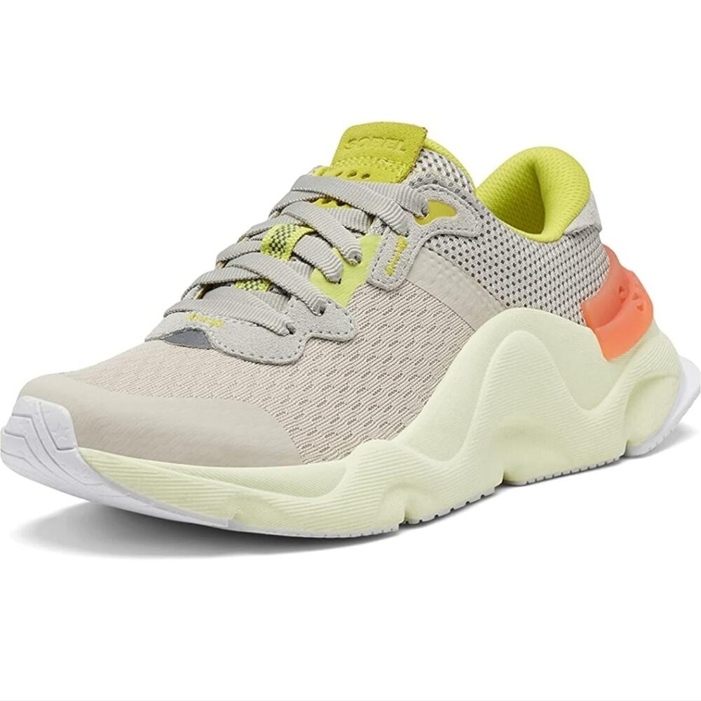 Sorel Kinetic RNGED Lace‎ Knit Yellow Low Top Sneakers Women’s Size 9